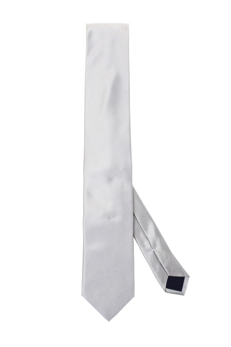 Shop CORNELIANI  Tie: Corneliani pearl gray silk tie.
Composition: 100% silk.
Made in Italy.. 91U906 3120480-014